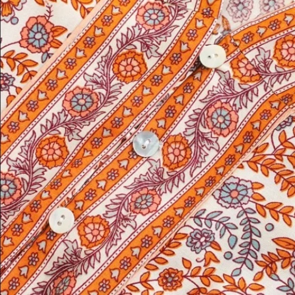 SOLD OUT Boho Gypsy Short Flutter Sleeve Floral Dress - Picture 5 of 6